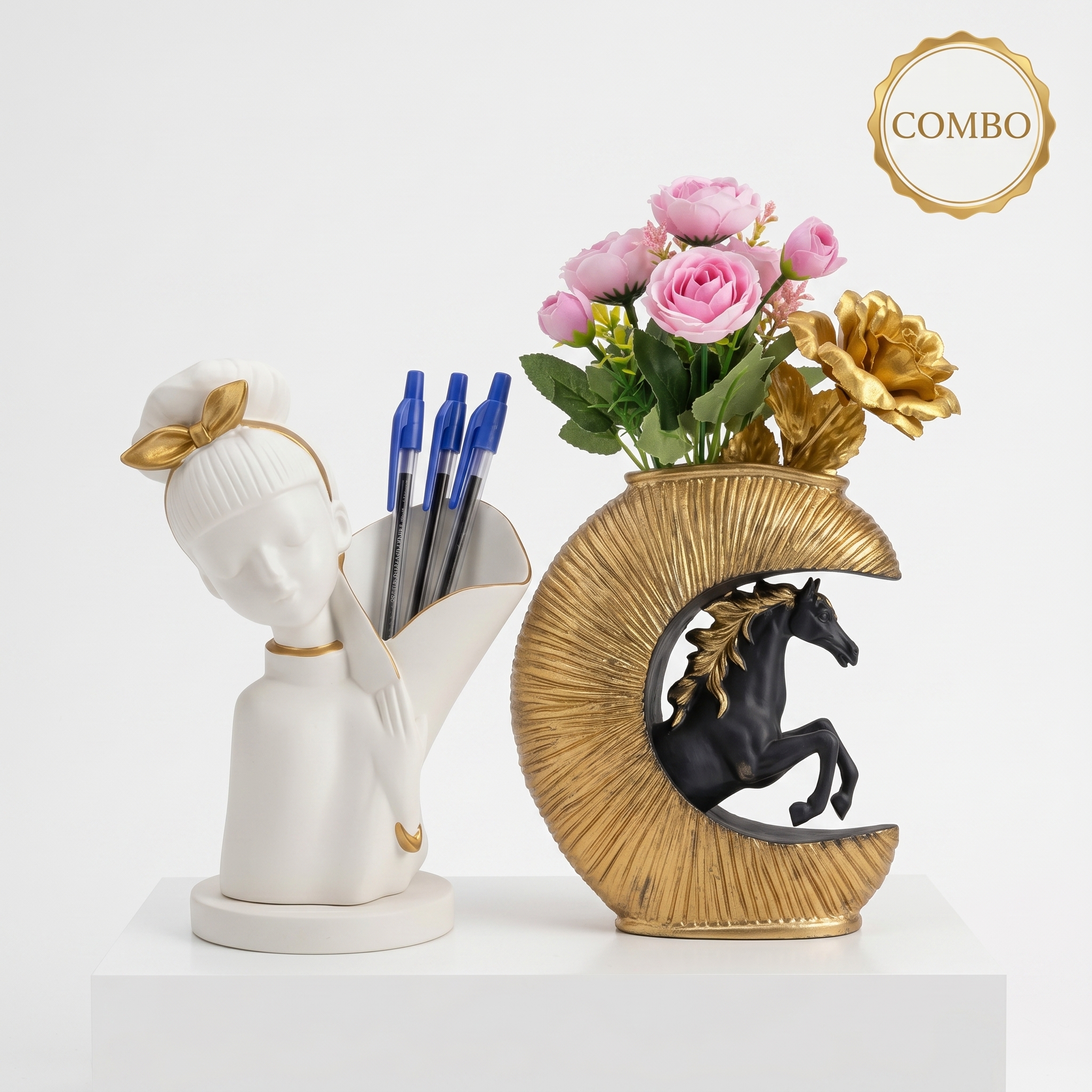 Horse Vase & Pen Holder Combo - Image 3