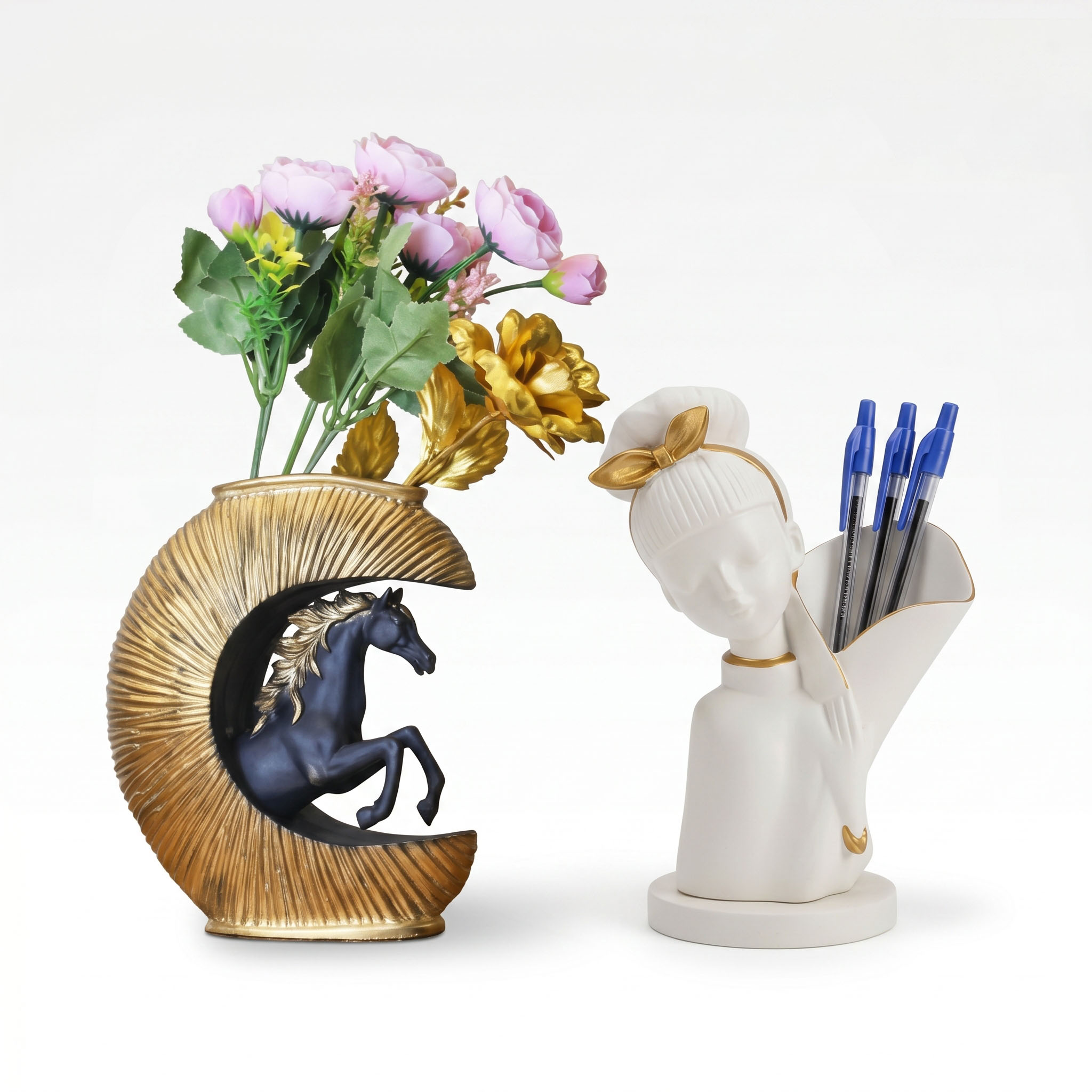 Horse Vase & Pen Holder Combo - Image 2