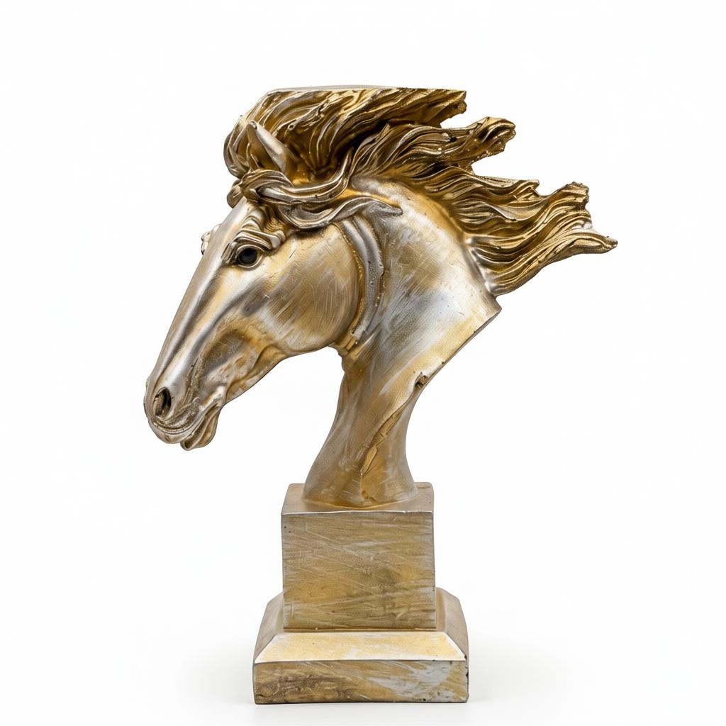 Majestic Horse Head Decorative Sculpture | Luxury Horse Statue for Home & Office Decor - Image 2