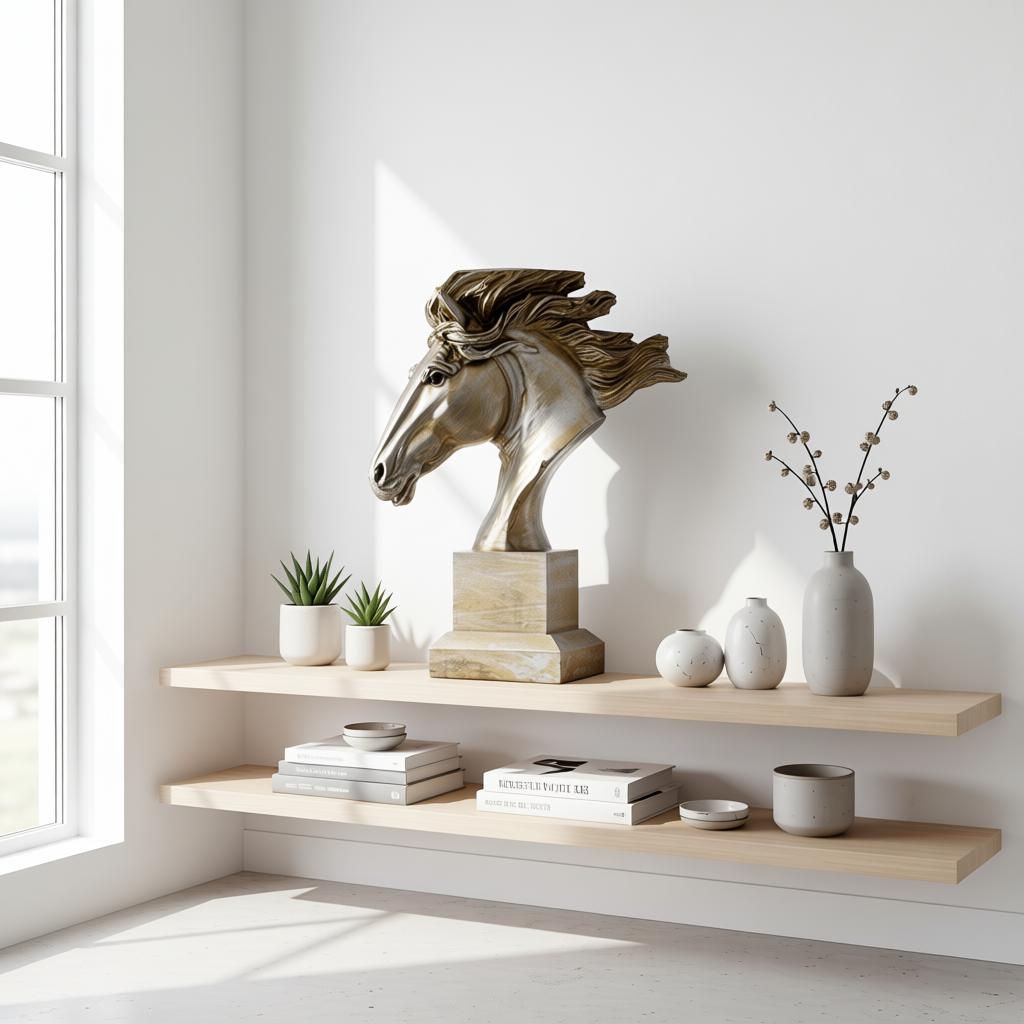 Majestic Horse Head Decorative Sculpture | Luxury Horse Statue for Home & Office Decor - Image 3