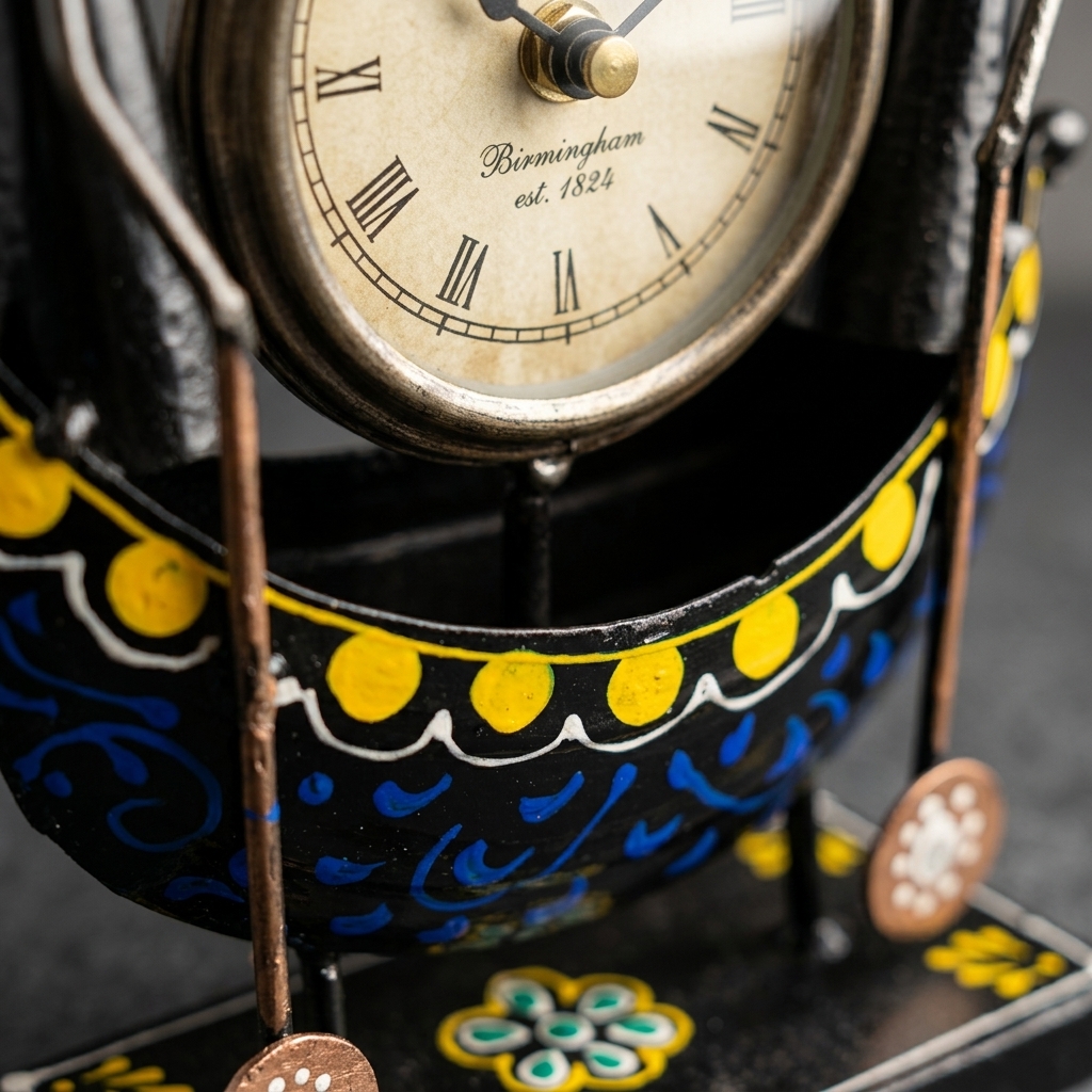 Handcrafted Gondola Table Clock for Home Decor | Vintage Wooden Desk Clock | Decorative Table Clock - Image 6
