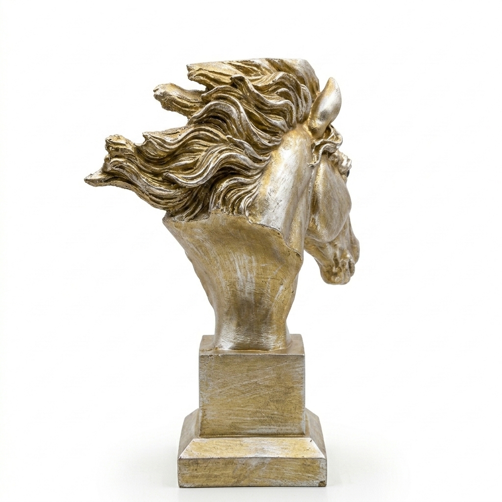 Majestic Horse Head Decorative Sculpture | Luxury Horse Statue for Home & Office Decor - Image 5