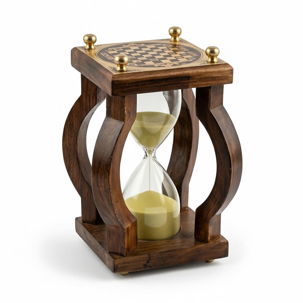 Wooden Chess Sand Timer Hourglass | Premium Wooden Decorative Hourglass - Image 2