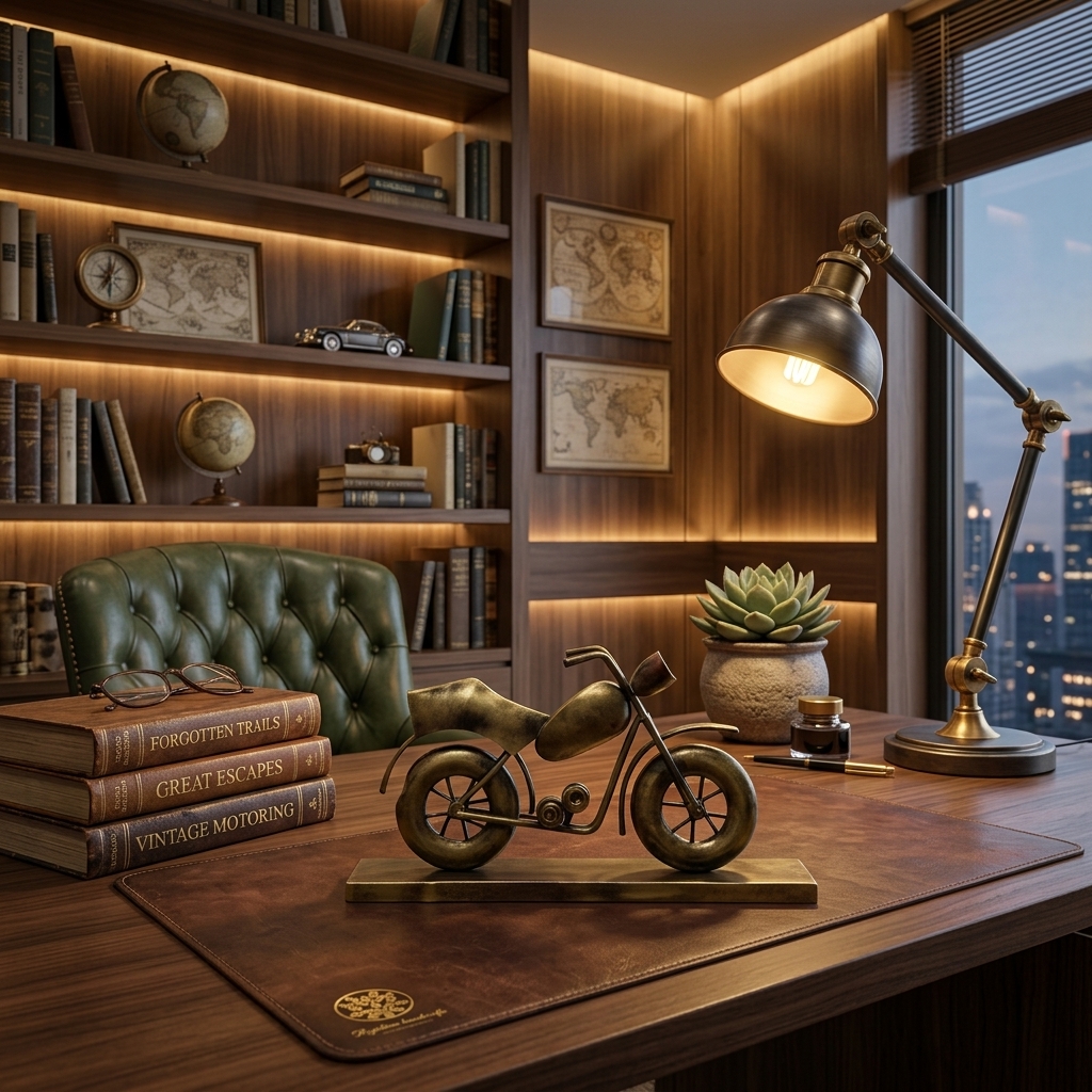 Vintage Bike Metal Tabletop Sculpture - Image 3