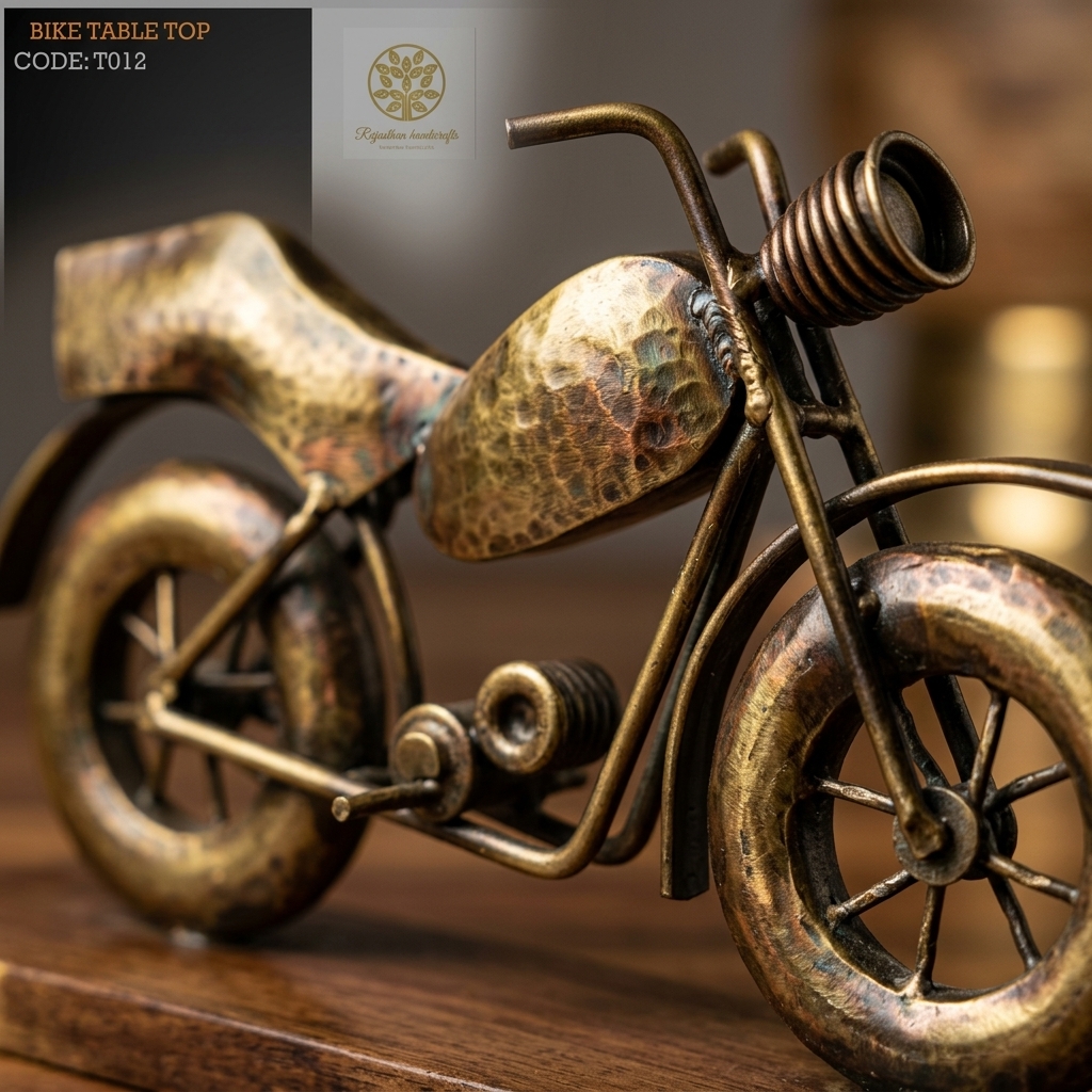 Vintage Bike Metal Tabletop Sculpture - Image 4