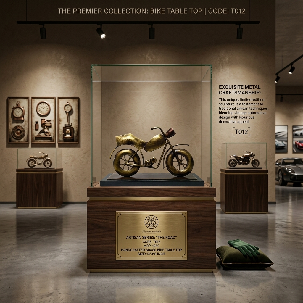 Vintage Bike Metal Tabletop Sculpture - Image 5