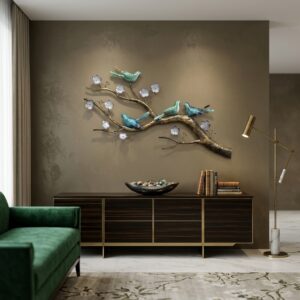 Bird Floral Metal Wall Art