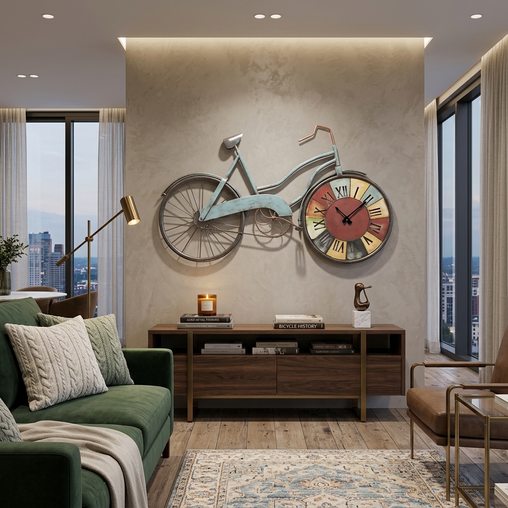 Blue Cycle With Time Wall Clock - Image 4