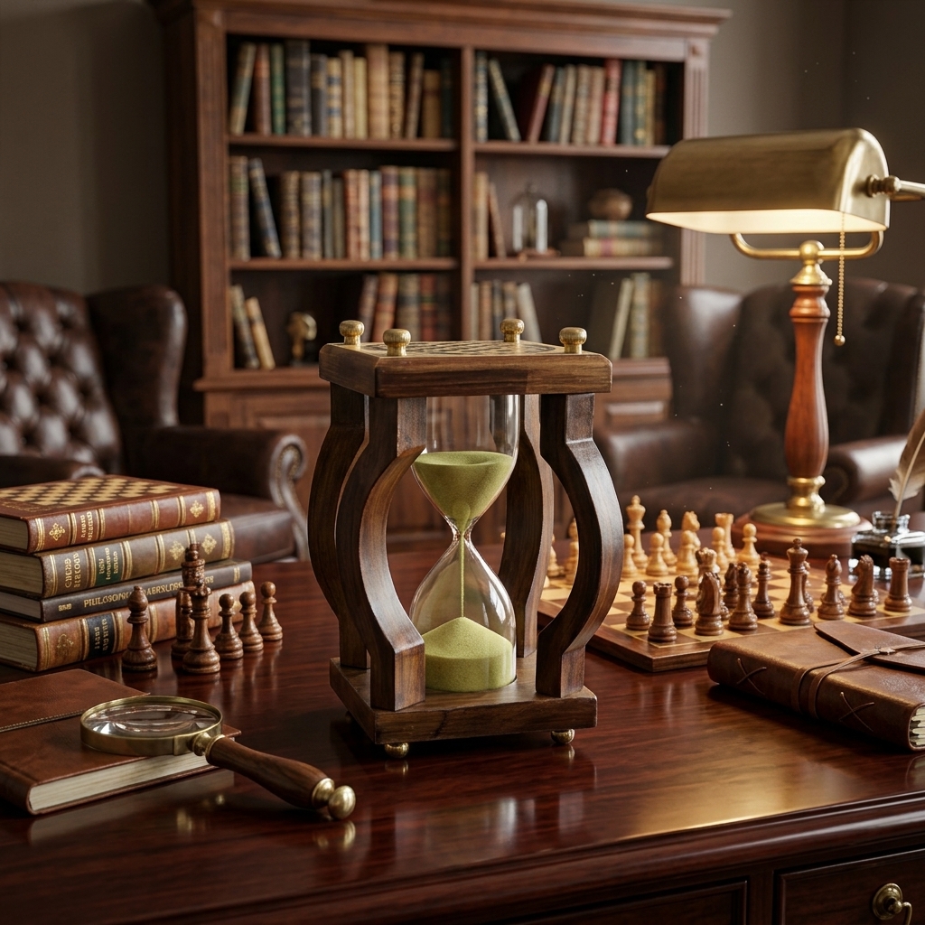 Wooden Chess Sand Timer Hourglass | Premium Wooden Decorative Hourglass - Image 5