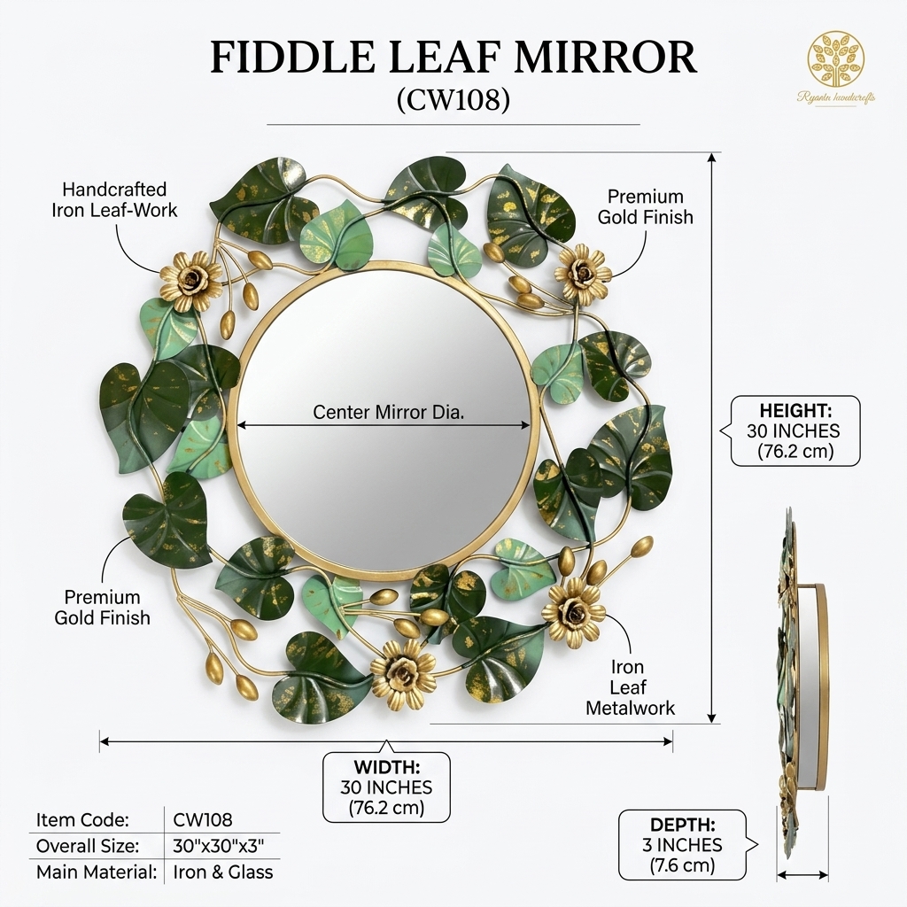 Fiddle Leaf Mirror - Image 6