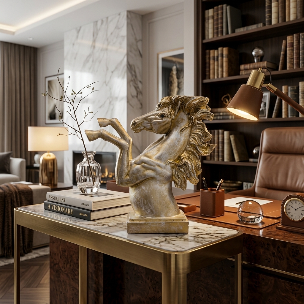 Rising Stallion Horse Sculpture | Luxury Horse Statue for Home & Office Decor - Image 7