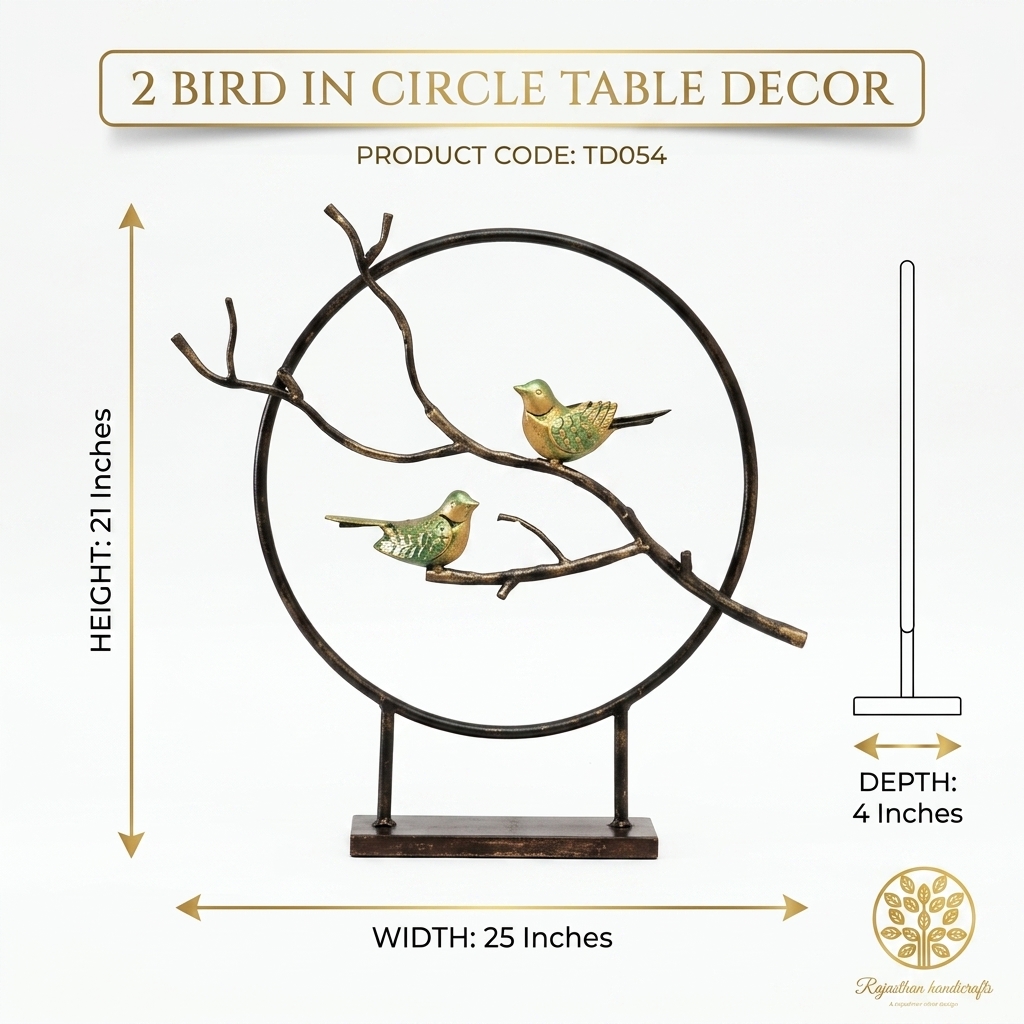2 Bird in Circle Table Decor - Image 3
