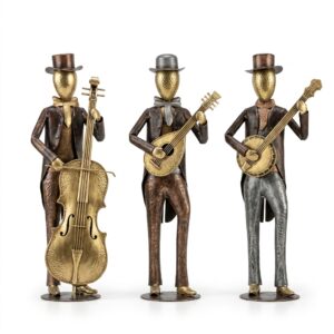 3 Star Musicians Man Sculpture Set