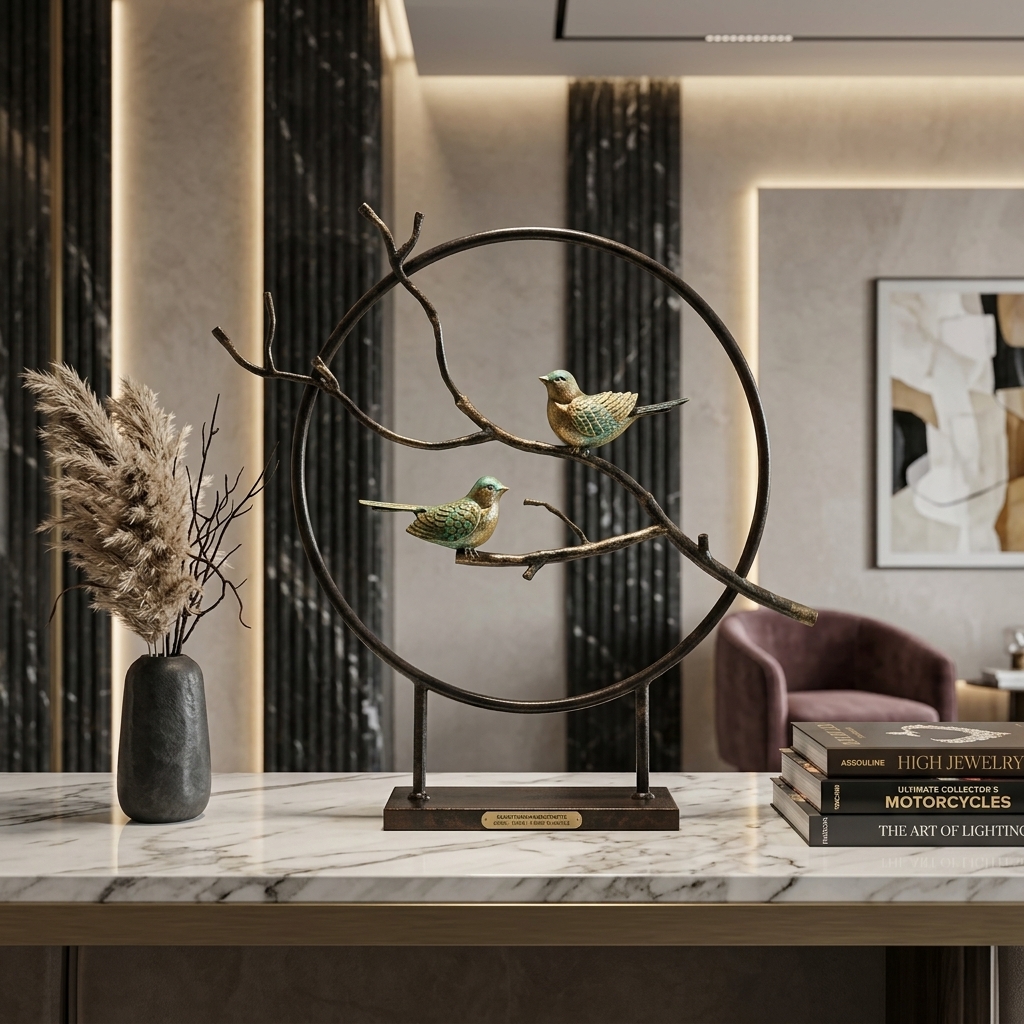 2 Bird in Circle Table Decor - Image 2