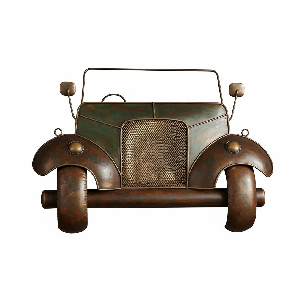 Vintage Metal Jeep Wall Art | Handcrafted Classic Car Wall Décor - Image 2