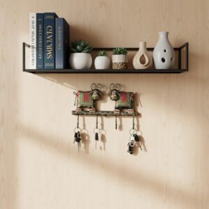 Royal Buffalo Key Holder | Handcrafted Rajasthani Metal Wall Key Organizer