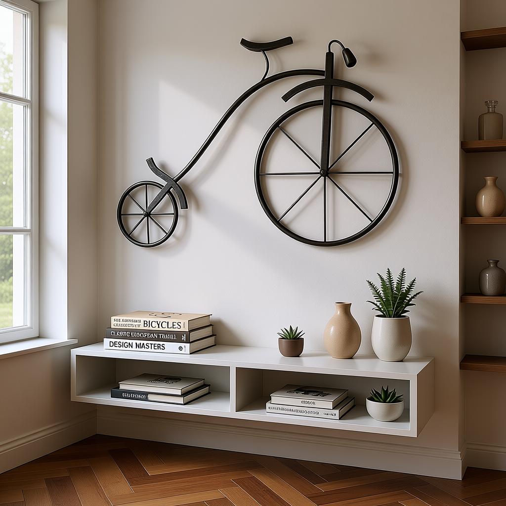 Vintage Bicycle Wall Decor | Handcrafted Metal Bicycle Wall Art - Image 3
