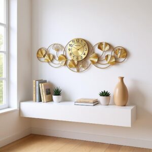 Luxury Iris Ring Family Metal Wall Clock | Gold Designer Wall Clock