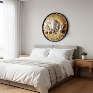 Lord Ganesha LED Metal Wall Art | Backlit Ganesh Wall Décor for Home Temple