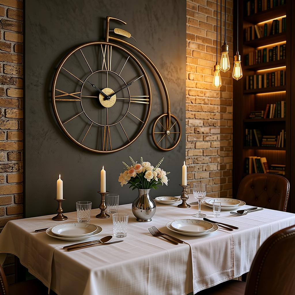 Wheel Ancient Time Wall Clock | Vintage Bicycle-Inspired Metal Wall Clock - Image 2