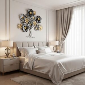 Tree of Flowers Wall Décor | Handcrafted Floral Metal Wall Art