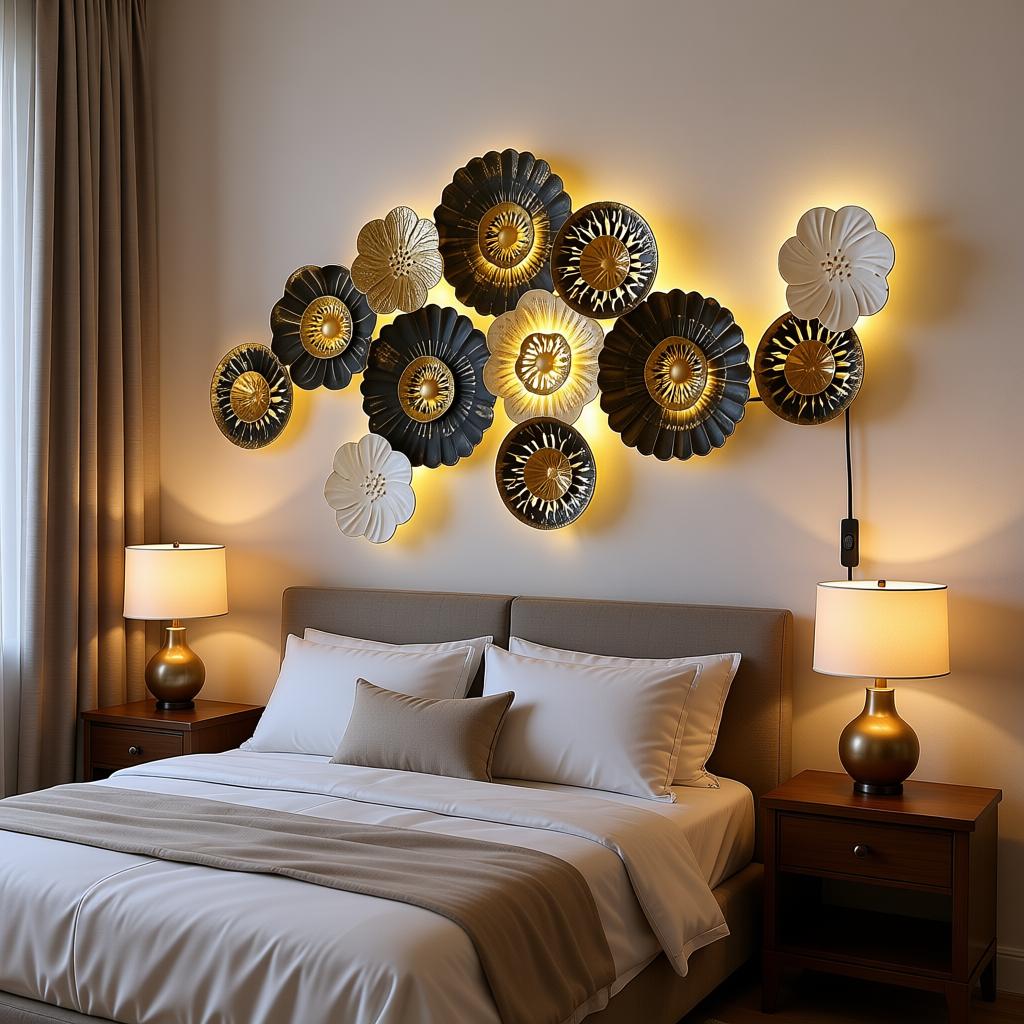 ZX Decor | Handcrafted Floral LED Wall Art - Image 4