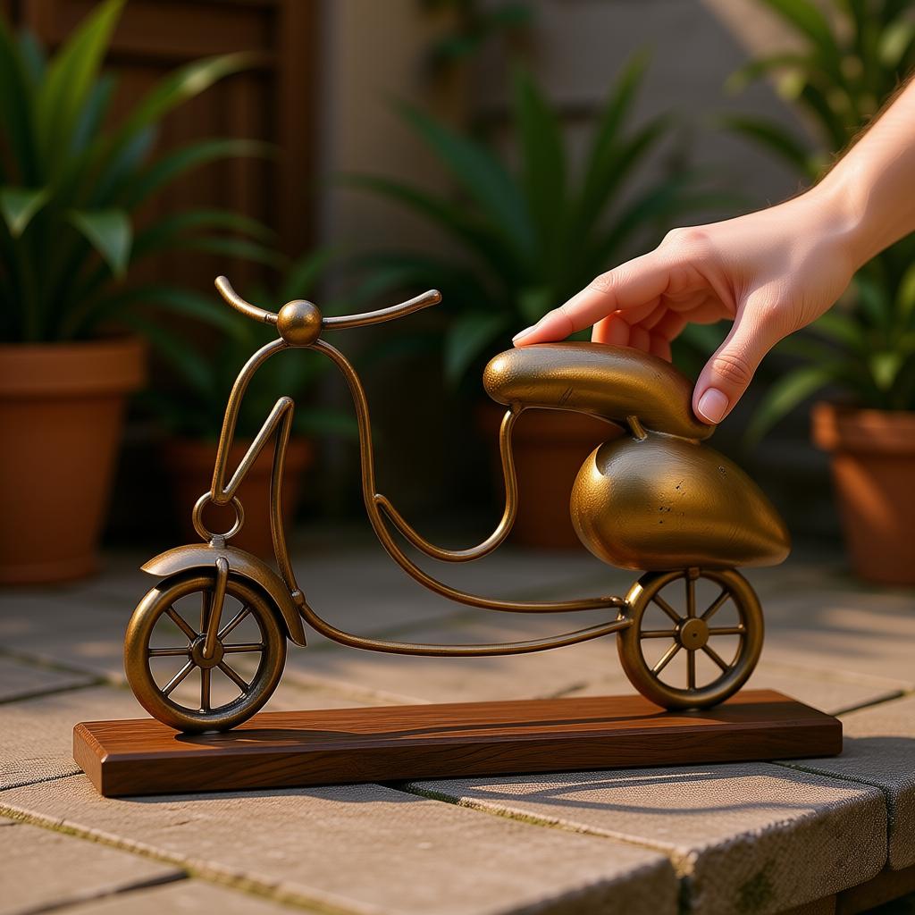 Table Décor Scooter | Handcrafted Vintage Iron Decorative Showpiece - Image 6