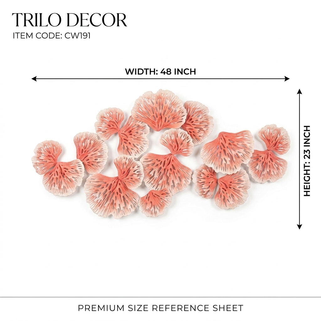 Trilo Decor Wall Art | Handcrafted Floral Metal Wall Décor - Image 6