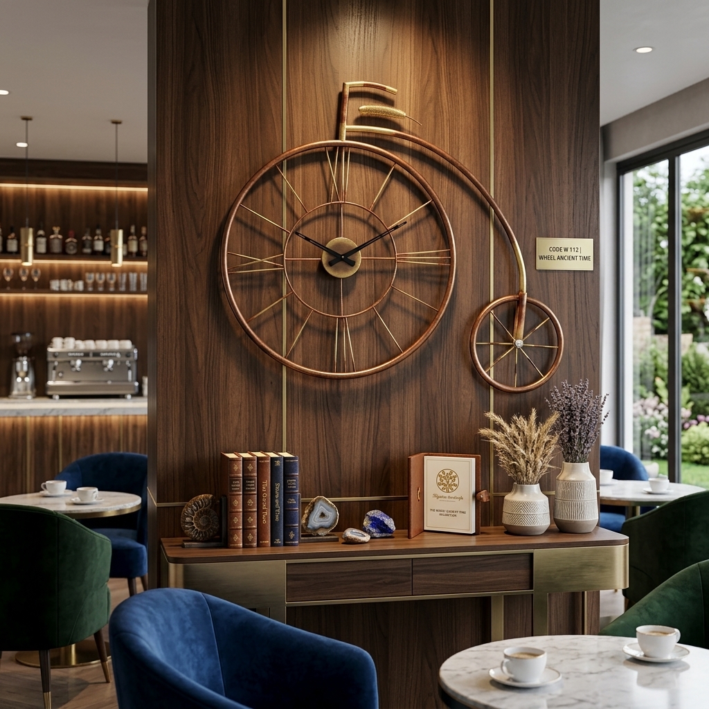 Wheel Ancient Time Wall Clock | Vintage Bicycle-Inspired Metal Wall Clock - Image 6