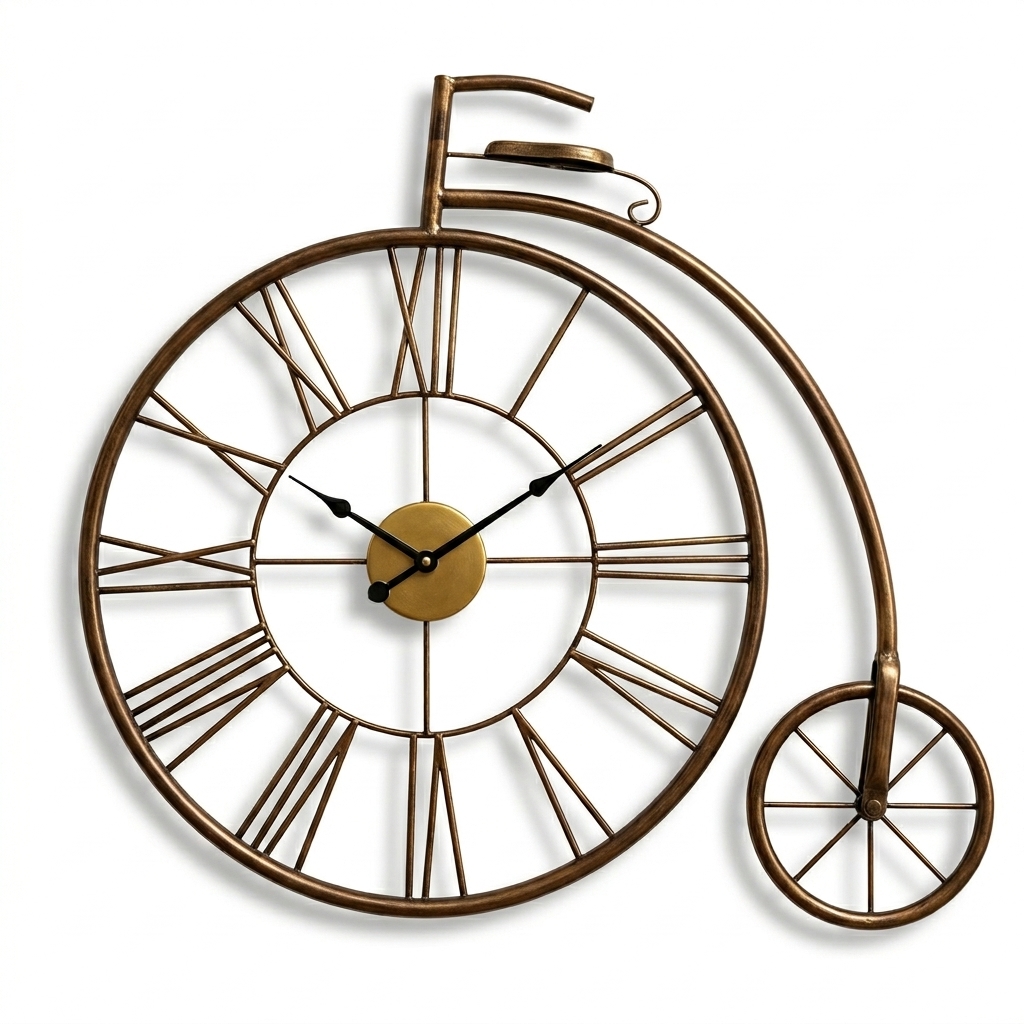 Wheel Ancient Time Wall Clock | Vintage Bicycle-Inspired Metal Wall Clock - Image 7